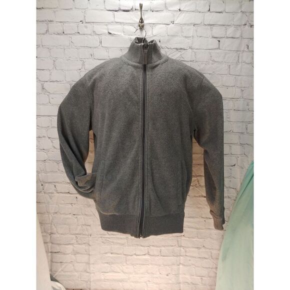 Old Navy Mens Size Large Grey Fleece Full Zip Sweatshirt. - Picture 2 of 6